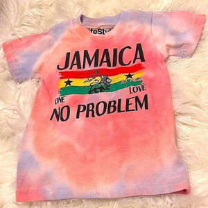 Jamaica one love no problem tie dye tee